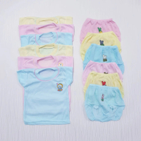 Paket Kaos Dalam Anak Bayi 6 Pcs dan Celana Pop Bayi 6 Pcs Baju Baby Gracia