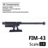 1:6 Scale FIM-43 Anti-aircraft Missile 4D Gun Mode Black Plastic Military Model Accessories for 12 inch Action Figure Display