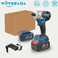 WOYOFADA 18V Cordless Electric Screwdriver Speed Brushless Impact Wrench Rechargable Drill Driver LED Light For Makita Battery