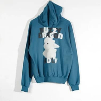 Hoodie ADLV FONT FUZZY DRAGON WHITE BLACK BLUE HOODIE 100% ORIGINAL Size 1