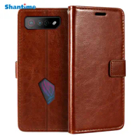 Case For Asus ROG Phone 7 Wallet Premium PU Leather Magnetic Flip Case Cover With Card Holder And Kickstand For Asus ROG Phone 7