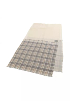 Chanel Pre-Loved Chanel coco mark Stall check cashmere ivory gray 13A