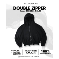 [ALLPURPOSE - CORE] HOODIE DOUBLE ZIPPER PREMIUM 330GSM | CUSTOM SATUAN