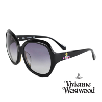 【Vivienne Westwood】英國精品時尚高雅系列造型太陽眼鏡(VW74501-黑)