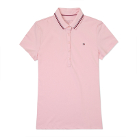 Tommy Hilfiger 經典刺繡Logo短袖Polo衫(女)-粉色