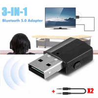 USB Bluetooth 5.0 Audio Receiver Transmitter Stereo Music 3.5mm AUX Jack RCA Bluetooth Receptor USB Mini Wireless Audio Adapter