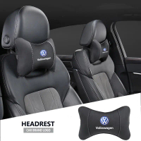 หมอนรองคอติดโลโก้รถยนต์ 1 ชิ้น สำหรับ Volkswagen Polo Golf Tiguan Passat Touareg Magotan ID.3 Touran