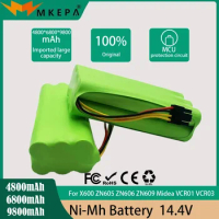 Ni-MH AA 4800-9800mAh for ECOVACS 14.4V Rechargeable battery Deebot Deepoo X600 ZN606 ZN609 Midea VCR01 VCR03 vacuum cleaner