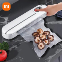 Xiaomi Vacuum Sealer Kitchen Packaging Machine Household Food Film Sealer Vacuum Packer Keep Food Fresh With10pcs Storage Bags
