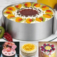 DIY Cake Molds 6-12 Inch Adjustable Stainless Steel Round Mousse Baking Tools Cake Mould Bakeware Pastry Ring Cercle Tartlets