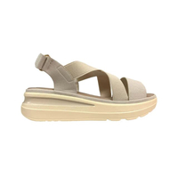 รองเท้าแตะรัดส้น รุ่น M66-21815 สีเบจ