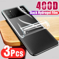 3Pcs Full Back Protector Hydrogel Film For Xiaomi Mi Poco M3 M3 Pro 5G X3 NFC X3 Pro X3 GT F3 Pocophone F1 Protective Back Cover
