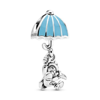 จี้ชาร์ม Disney Jiminy Cricket and umbrella silver dangle with blue enamel สีเงิน