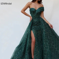 New Arrival Green Long Mermaid Evening Formal Dresses 2024 Sexy Saudi Arabic Muslim evening dress Party Evening Gowns