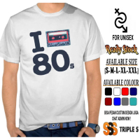 Sale KAOS DISTRO VINTAGE I LOVE 80 S Sale