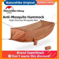 Naturehike Outdoor Antimosquito Double-Layer Hammock Camping Portable Leisure Swing Hammock Nature hike Ultralight Nylon Hammock