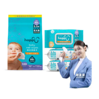 【Hoppi】嬰兒純水濕紙巾升級版80抽(12包箱購)