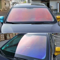 1Mx3M Red Chameleon VLT 82% Windscreen Foils, Car Front Rear Window Tint Windshield Protection Solar Tinting Film 2Mil Thick