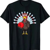 Thanksgiving Turkey Bowling Pin Matching Team Gift T-Shirt