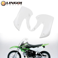 LINGQI RACING Motorcycle KLX 110 Plastic Front Side Fender Panel For KLX110 2013 Dirt Pit Bike Motocross Accessories