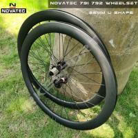 Carbon Wheelset Disc Brake 700c Clincher Tubeless Tubular 26mm U Shape Center Lock Novatec 791 792 UCI Quality Road Wheels