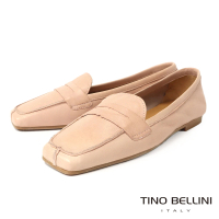 【TINO BELLINI 貝里尼】義大利進口方頭便仕樂福鞋FZLT010(裸膚)