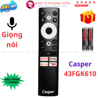Remote điều khiển tivi Casper Mã 10, giọng nói, casper 43FGK610  - Tặng pin - Điện Tử Phương Uyên