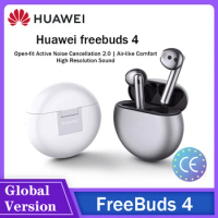 Original Huawei FreeBuds 4 TWS Earphone Bluetooth 5.2 Earbuds Active Noise Cancelling 2.0 HD Audio Quality IPX4 For Mate 40 Pro