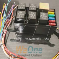 Set Box Relay Kelistrikan Motor / Mobil + Socket Bendik Sekring Kabel Box + skun + Relay