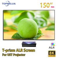 TOPMEIJIA ALR UST 100 Inch Projector Screen With Fixed Frame 4K Ultra Short Throw Projection T prism CLR Screens Grey