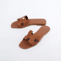 Hermès Sandal HERMES ORAN BROWN SANDAL 100% ORIGINAL
