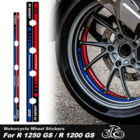 Motorcycle Wheel Decals Motorrad Rim Sticker Triple Black GS 40 Years For BMW R1200GS LC 2013-2018 R1250 GS 2019-2023