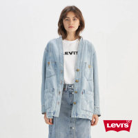 LEVIS 官方旗艦 女款 寬鬆 牛仔外套 丹寧外套 長版外套 熱賣單品 001C5-0000