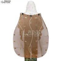 ROCOTACTICAL Ghillie Cape for Ghillie Suit Hood Removeable Sniper Ghillie Suits Cape to Cover Backpacks Camouflage Rifle Wrap
