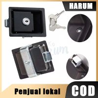9x7 CM Door Lock Genset Kunci Cargolock Hitam Pintu Genset Panel Lock Handle Genset Besi Anti Karat