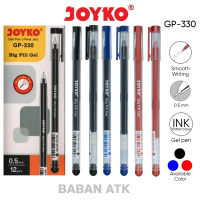 Pulpen Gel JOYKO  1 Pack GP-330 Big Fill Gel 0.5mm Isi 12 Pcs