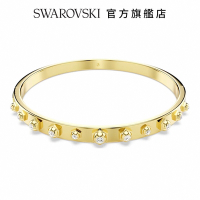 SWAROVSKI 施華洛世奇 Numina 手鐲, 混合圓形切割, 白色, 鍍金色色調-M / L