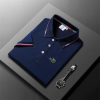 2024 Embroidered CARTELO Men's Cotton Hot Selling Polo Shirt Summer New Business Casual Breathable Polo Shirt Men's Polo Shirt
