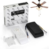 QIACHIP Universal Ceiling Fan Lamp Remote Control Kit AC 110-240V Timing Control Switch Adjusted Wind Speed Transmitter Receiver