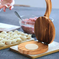 Wooden Dough Pressing Tool Dough Presser Dumpling Skin Press Tool Dumpling Wrapper Making Mold Kitchen Baking Accessories