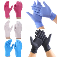 100PCS Disposable Nitrile Gloves For Kitchen Cooking Latex Free WaterProof Working Gloves Tools Housework Kitchen Cleaning