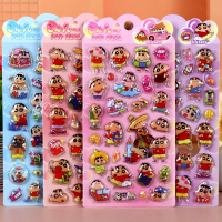 1/4Pcs Kawaii Crayon Shin Chan kartun 3D  Sticker Cute DIY Laptop Scrapbook telefon kes hiasan Decal