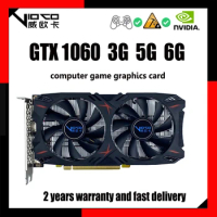 VIOCO-tarjeta gráfica para Gaming Mining GeForce GTX1060, 3G, 5G, 6G, GDDR5, 6 pines, GTX 1060, GPU, GUDA1280, GP106, 192bit
