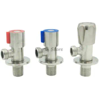 1Pc 304 Stainless Steel Cold and Hot Extended Triangle Valve Toilet Water Heater One Inlet and Two Outlet Valves