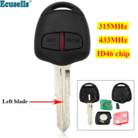 2 button remote key for Mitsubishi Pajero Montero 315MHz 434MHz with PCF7936 chip MIT8 left blank key G8D-571M-A