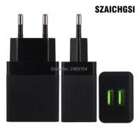 wholesale 300pcs/lot 5V 2.4A EU plug AC Travel 2 USB ports Wall Charger for iPhone x xr xs max 8 7 6 5 samsung Phone Adapter