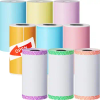 9 Color Self-Adhesive color paper Thermal Paper Printable Sticker Label Paper Print For Peripage A6 Poooli Papeang Photo Printer