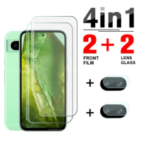 4in1 Camera Lens Glass Film For Google Pixel 8a 5G Screen Protector For Googe Pixel8 A Pixel 8 A HD Full Glue Soft Hydrogel Film
