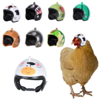 1pc Chicken Helmet Cap Pet Protective Gear Sun Rain Protection Helmet Toy Bird Hens Small Pet Supplies Costumes Accessories