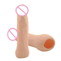 Realistic Penis Sleeves, solid head 6cm penis extender,delay spray Dick Condoms develope, reusable condoms Sex toys for men.